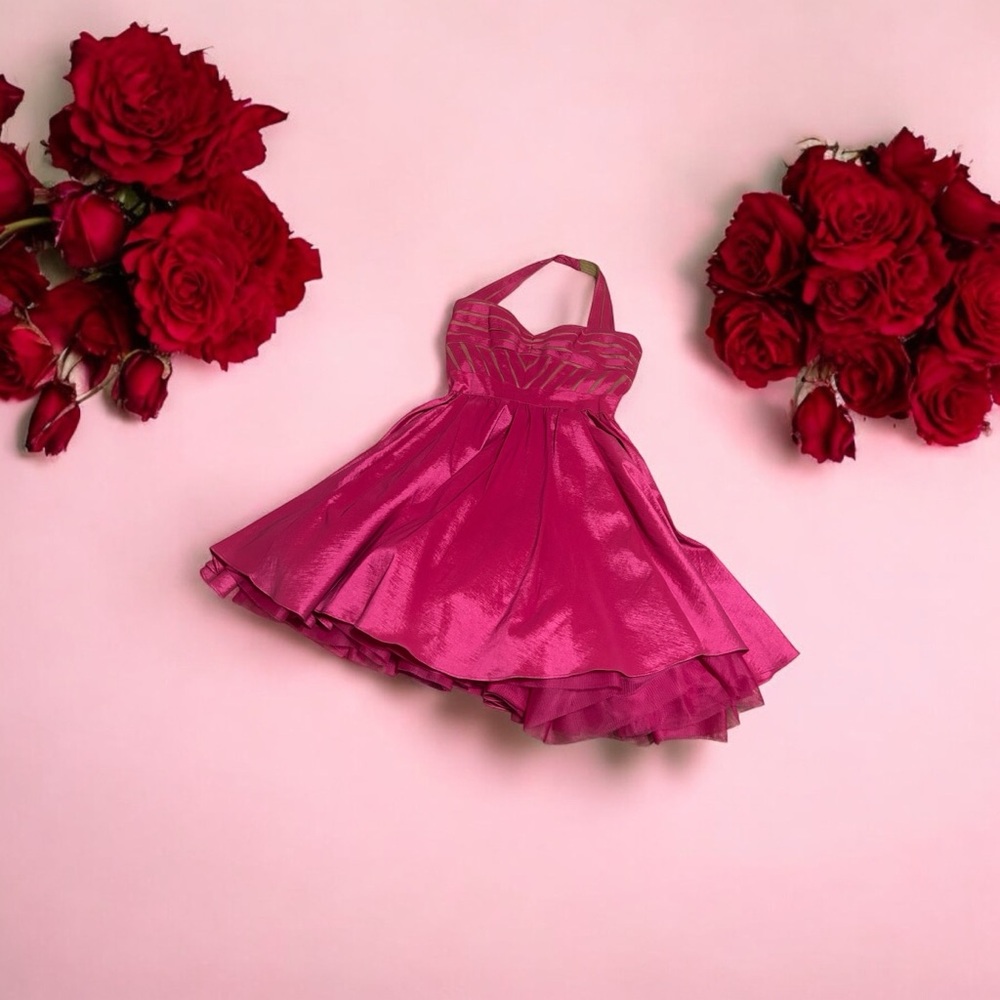 Pink short Agua dress. Size 0. Fit & flare. First like an XS